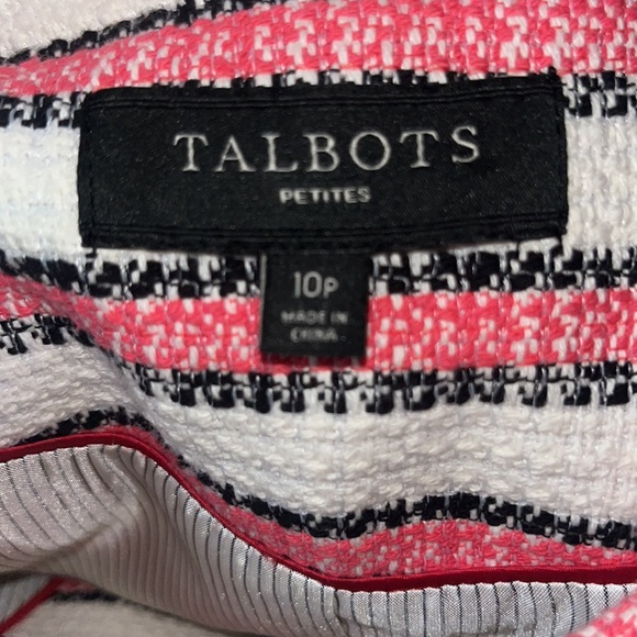 Talbots Tweet striped Blazer 10p NWOT - Picture 5 of 6